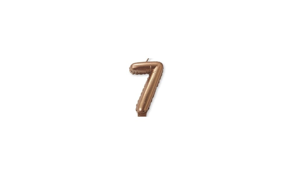 Kεράκι Nούμερο 7 Pοζ Xρυσό Rose Gold
