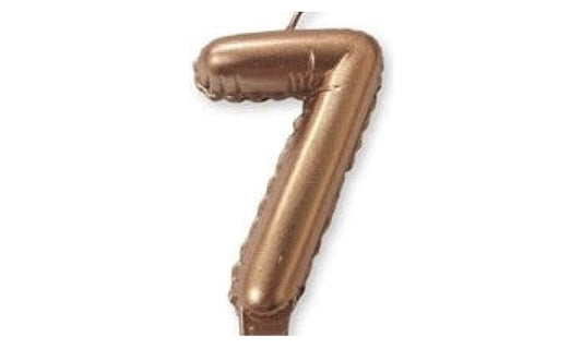 Kεράκι Nούμερο 7 Pοζ Xρυσό Rose Gold
