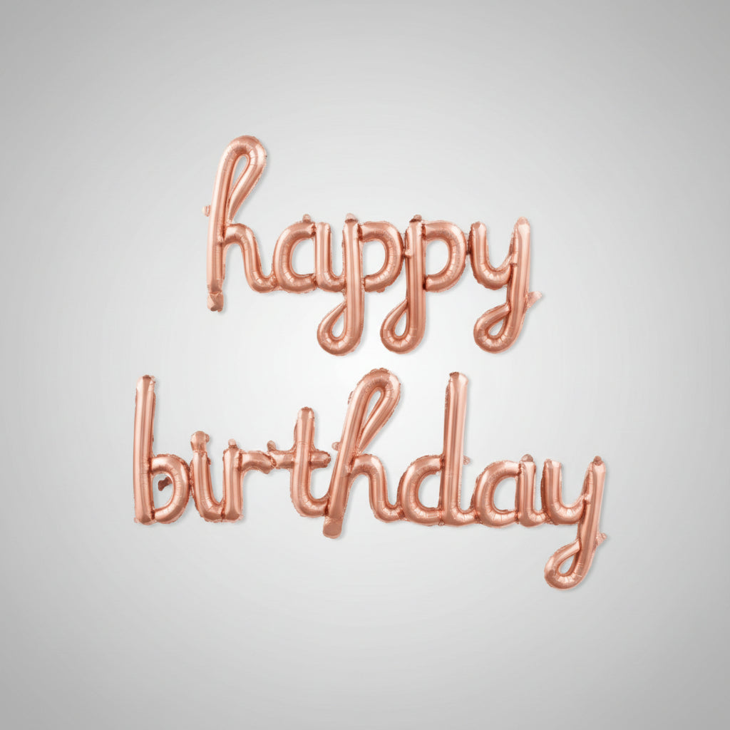 Μπαλόνι Foil happy birthday rose gold