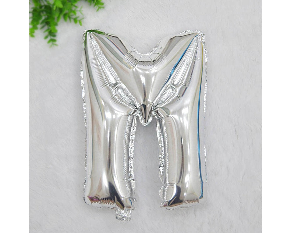 Μπαλόνι φοιλ γραμμα Μ 18'' ασημενιο