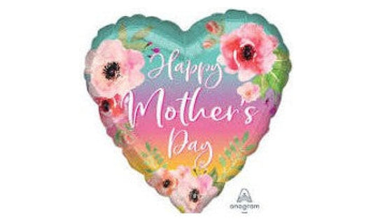 Flowers & Ombre Mother's Day 28″ Balloon