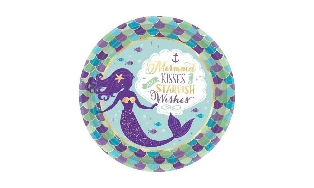 Πιάτα πάρτυ Mermaid Wishes (8 τεμ)