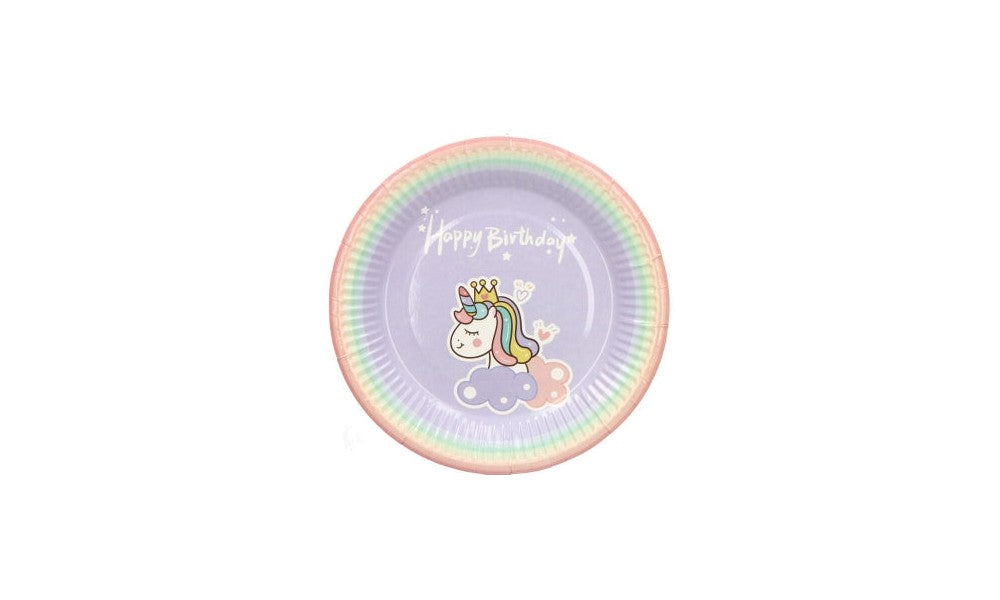 Χάρτινα πιάτα happy birthday με μονόκαιρο