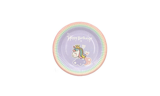 Χάρτινα πιάτα happy birthday με μονόκαιρο