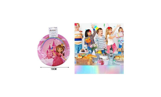 Χαρτινα Πιατα Party Γλυκου 18cm Princess 6τμχ