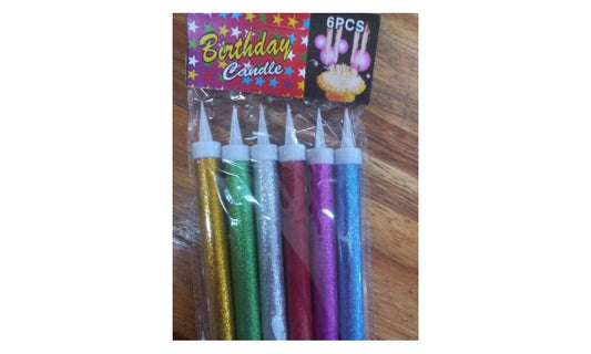 Sparkler candles glitter rainbow tubes