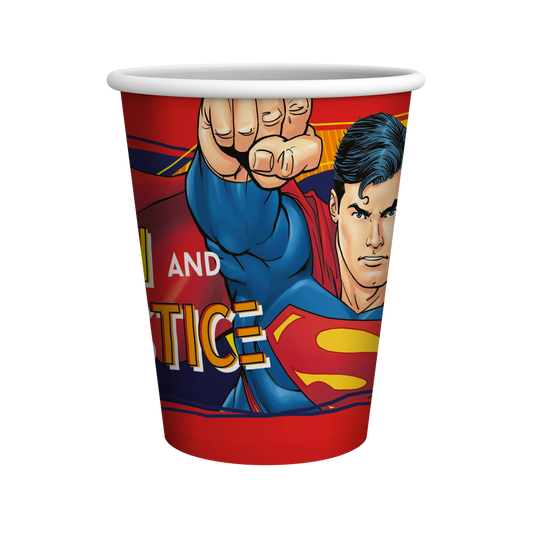 Χάρτινα ποτήρια Superman, 250ml, 10τμχ