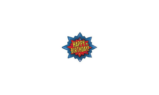 Comic Happy Birthday Superman (81cm,32") foil balloon