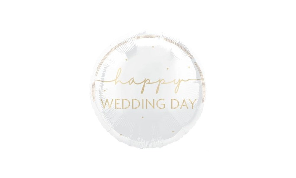 Happy Wedding Day Foil Balloon 18"