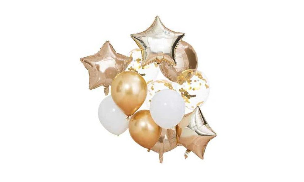 Σετ μπαλόνια Metallic Gold - 12τμχ