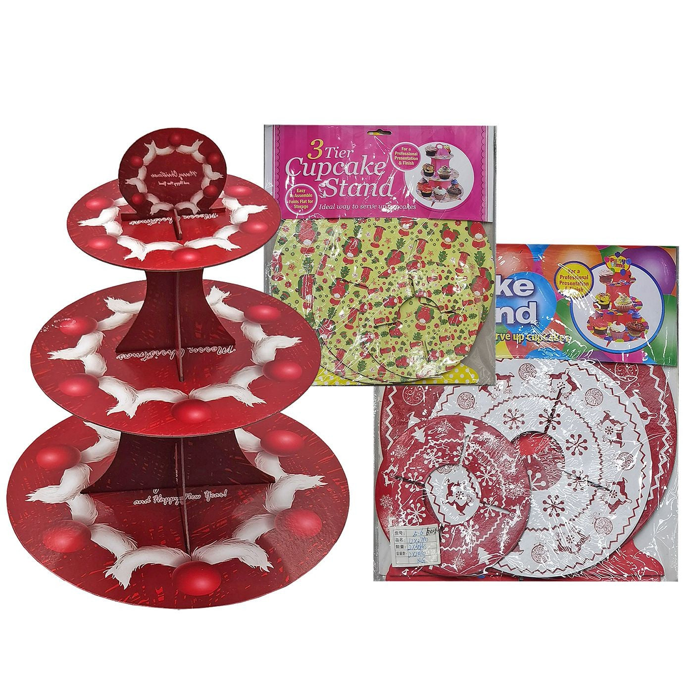 Βάση για Cupcake Xmas Τριώροφη 35 xø30cm