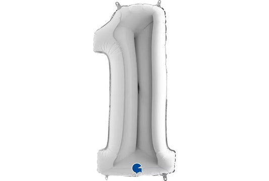 Foil μπαλόνι Ν1 ασημί 102cm