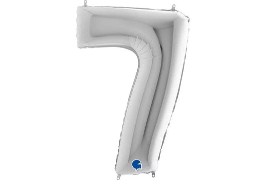 Foil μπαλόνι Ν7 ασημί 102cm