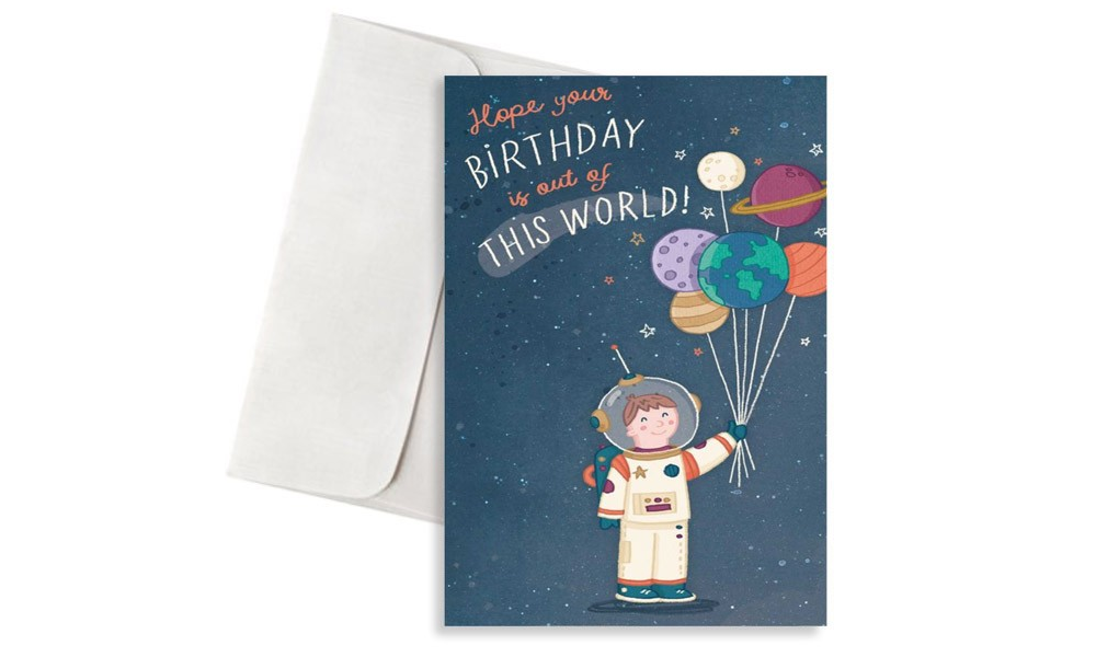 Eυχετήρια Κάρτα "Hope your Birthday is out of this world"