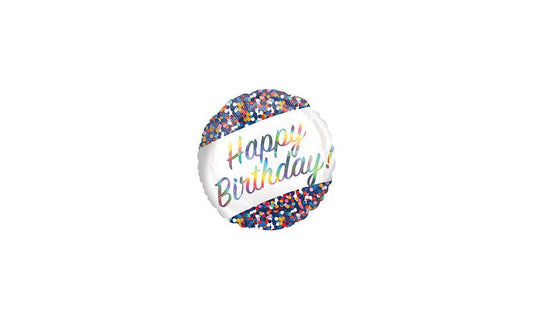 Foil Happy Birthday 47cm