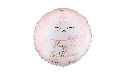 Foil Μπαλόνι Γατούλα Happy Birthday