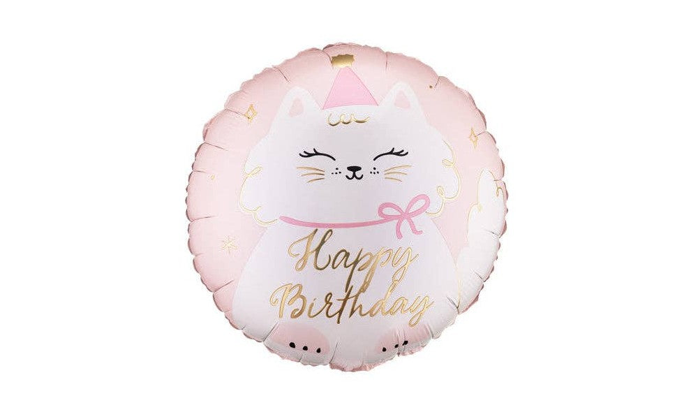 Foil Μπαλόνι Γατούλα Happy Birthday
