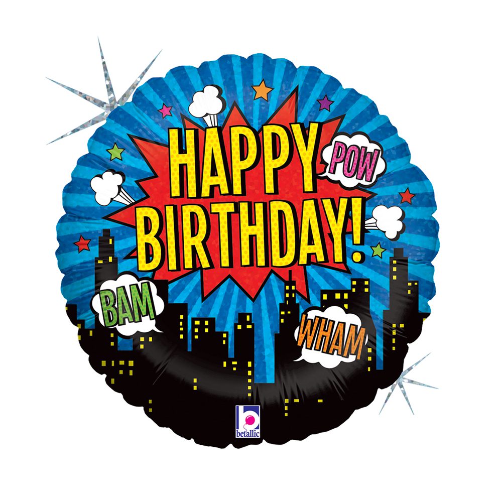 Foil Μπαλόνι Superhero 'Happy Birthday'
