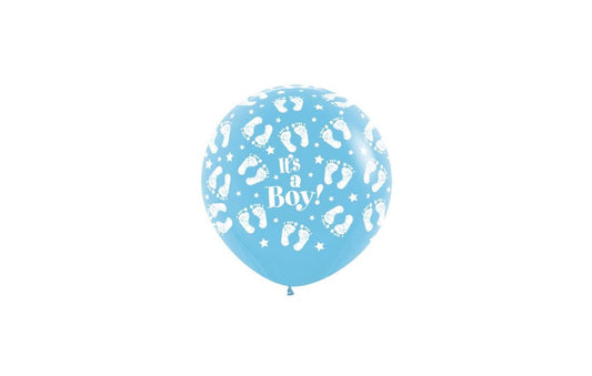 Μπαλόνια Λάτεξ 3Π Its A Boy Footprint all Around Σιέλ /2 τεμ