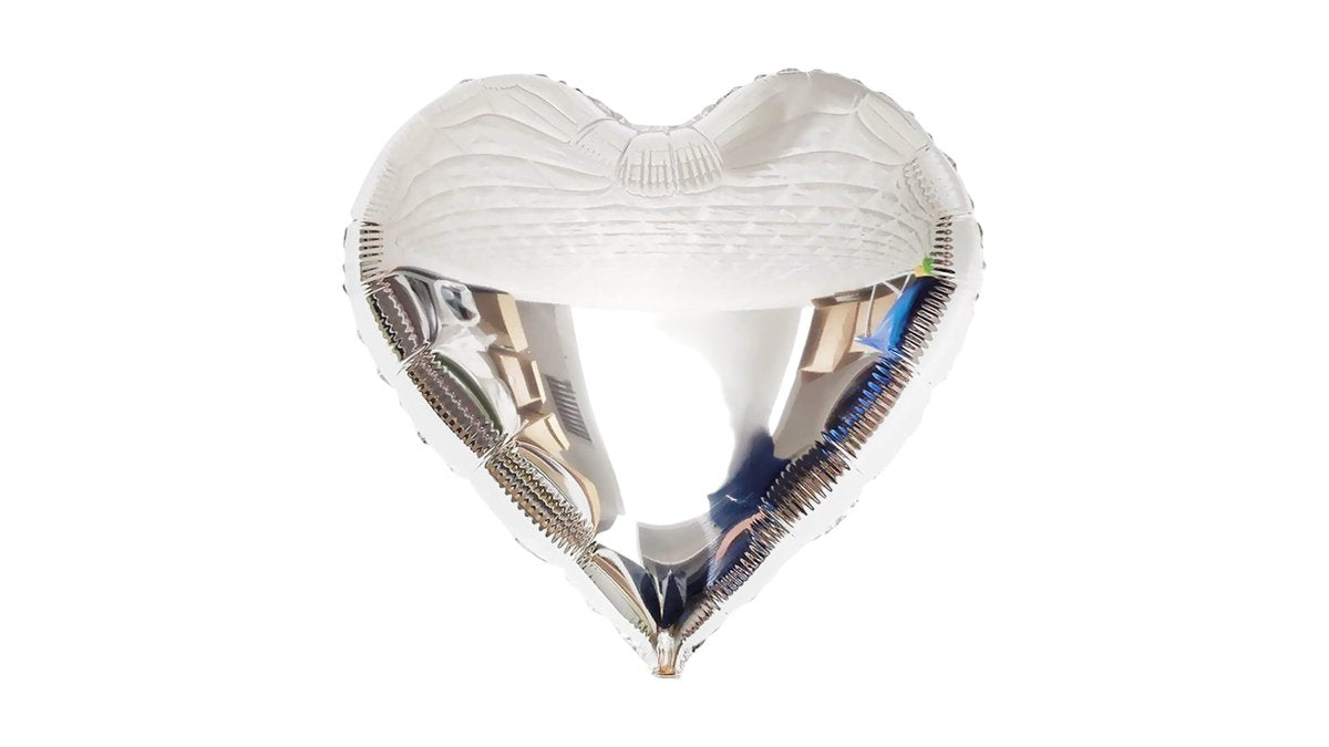 Foil Μπαλόνι 18" Καρδιά Ασημί