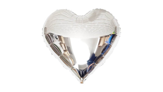 Foil Μπαλόνι 18" Καρδιά Ασημί