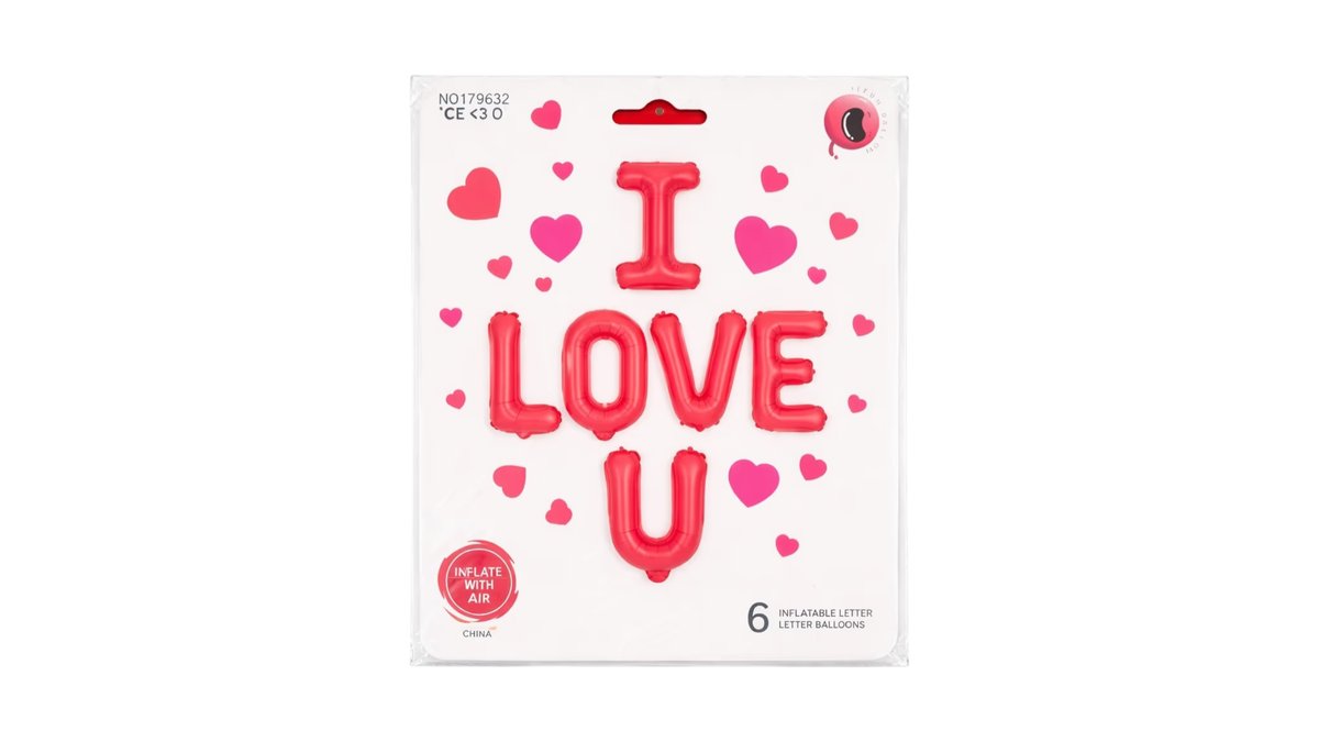 Foil Μπαλόνι κόκκινο "I LOVE YOU"