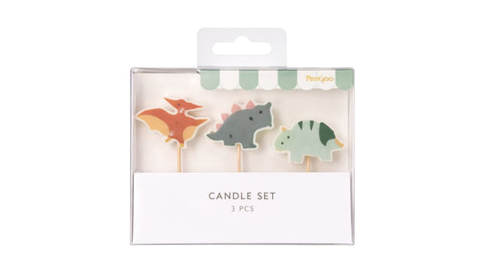 Σετ 3 Κεράκια  Δεινόσαυροι