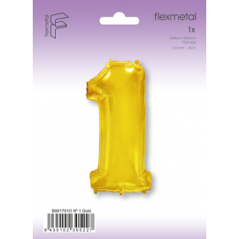 Foil Balloon Super Shape Number "1" Gold