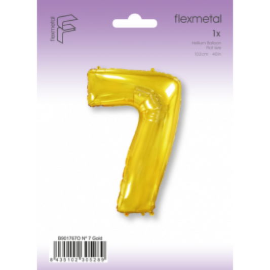 Foil Balloon Super Shape Number "7" Gold