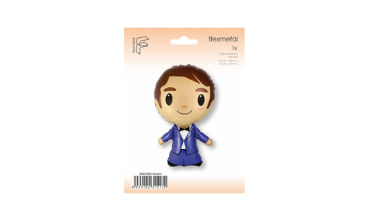 Super Shape Foil Balloon Groom - Packaged