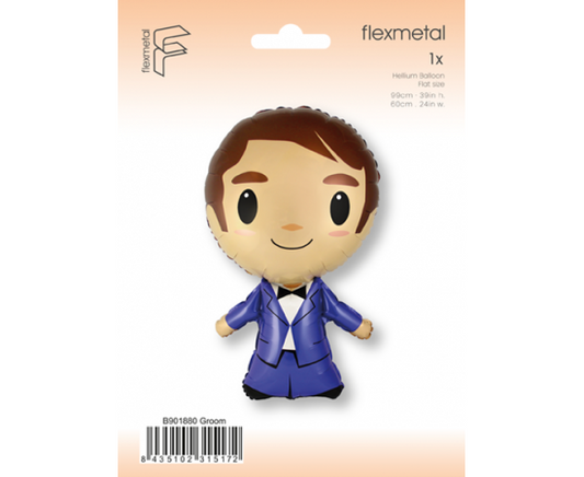Super Shape Foil Balloon Groom - Packaged