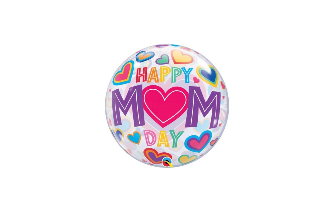 Bubble Μονό 22" Happy M(HEART)M Day / 56 εκ