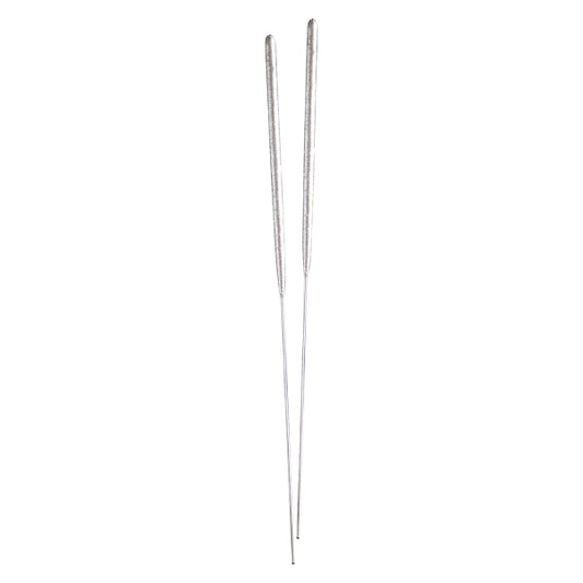 Στικάκια Sparkles 18cm – Ασημί Glitter (10 τεμ)
