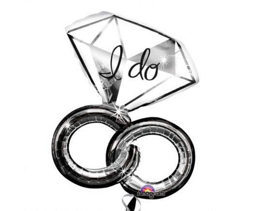 Foil Balloon SuperShape Wedding Rings