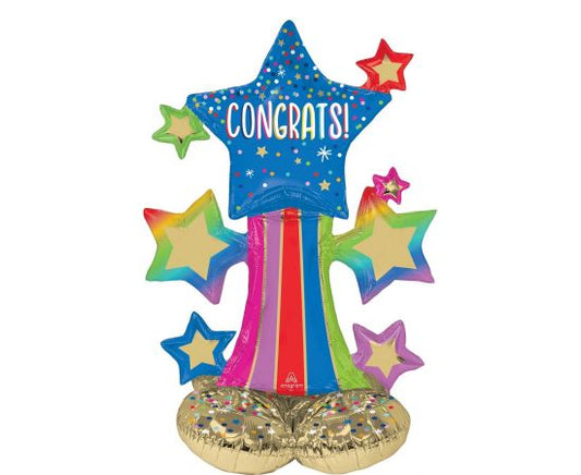 Μπαλόνι Φοιλ AirLoonz Colorful Star Bursts Congrats! / 63 x 91 εκ