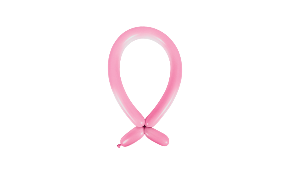 100 Latex Balloons Decorator Modelling Standard Pink 114 cm