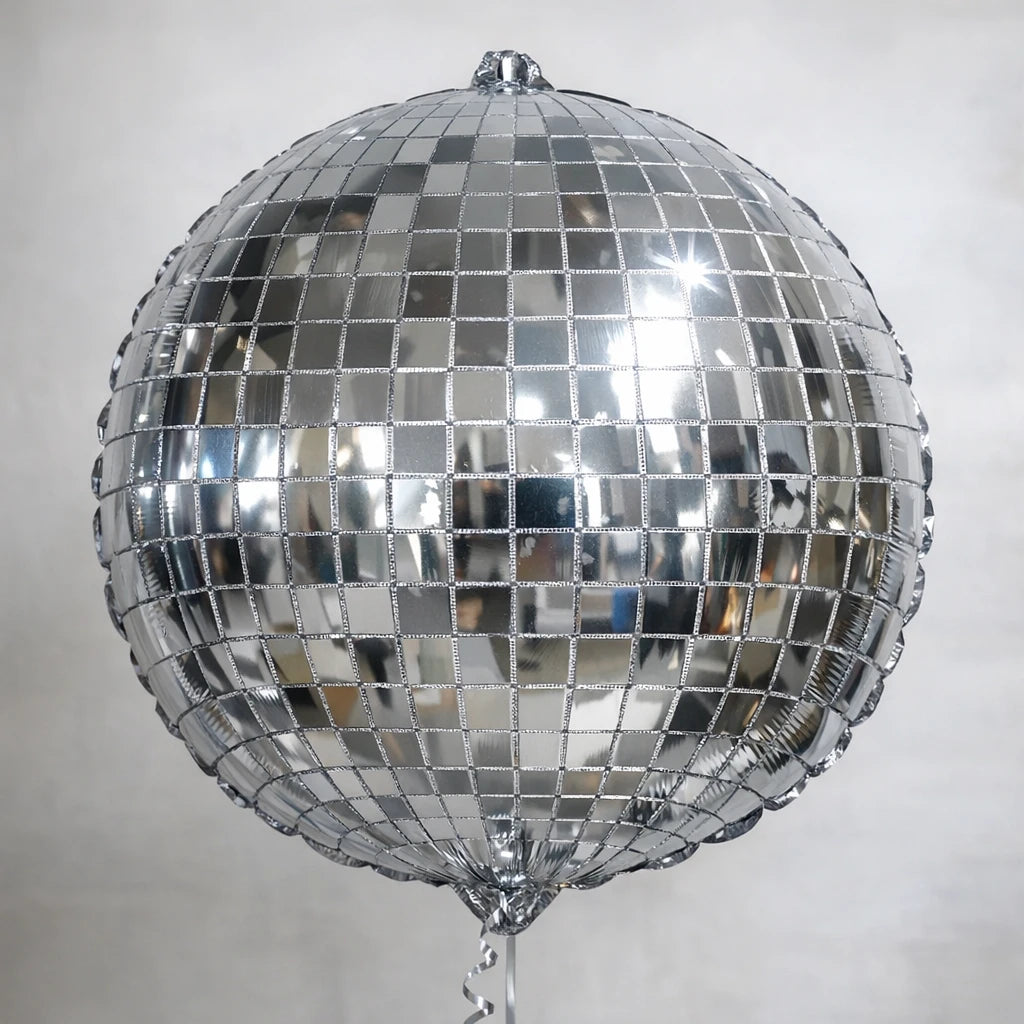 Μπαλόνι foil 55cm ασημί μπάλα disco
