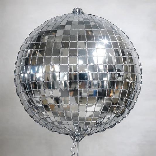 Μπαλόνι foil 55cm ασημί μπάλα disco
