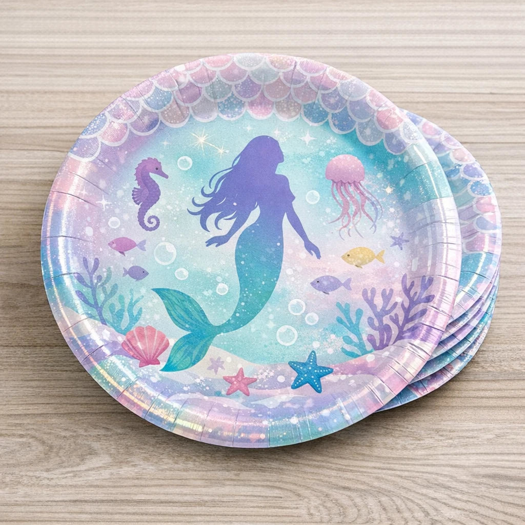 Πιάτα πάρτυ Mermaid Wishes (8 τεμ)
