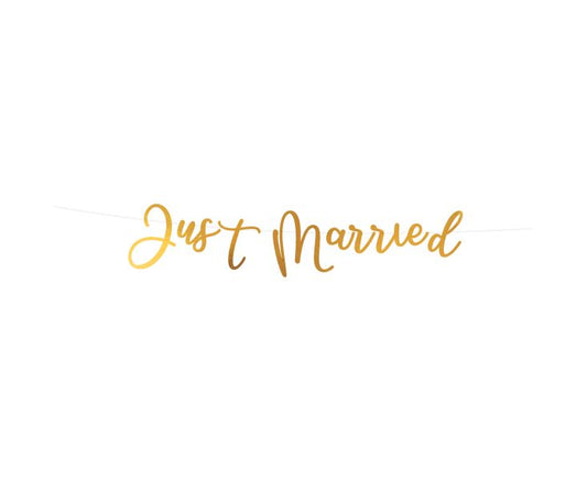 Letter Banner "Just Married" Wedding Paper 91.5 cm