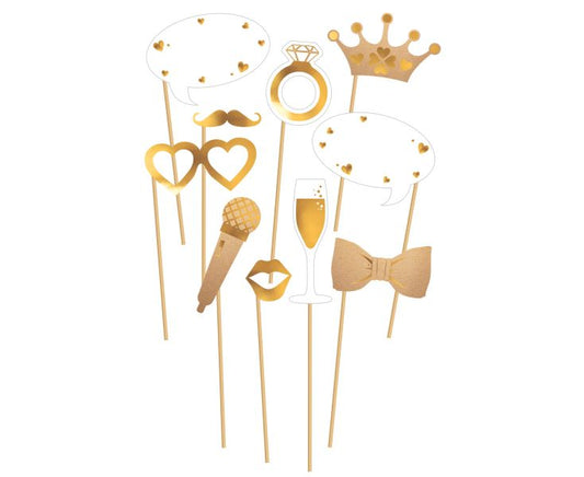 Photo Booth Kit Wedding Γάμου / 10 τεμ