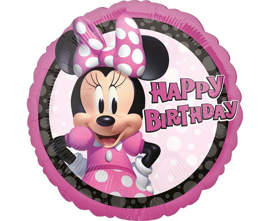 Μπαλόνι Φοιλ 17" Minnie Mouse Forever Happy Birthday / 43 εκ