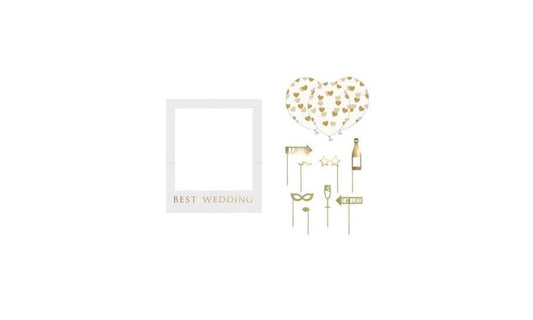 Σετ photo Booth για Γάμο "Best Wedding"