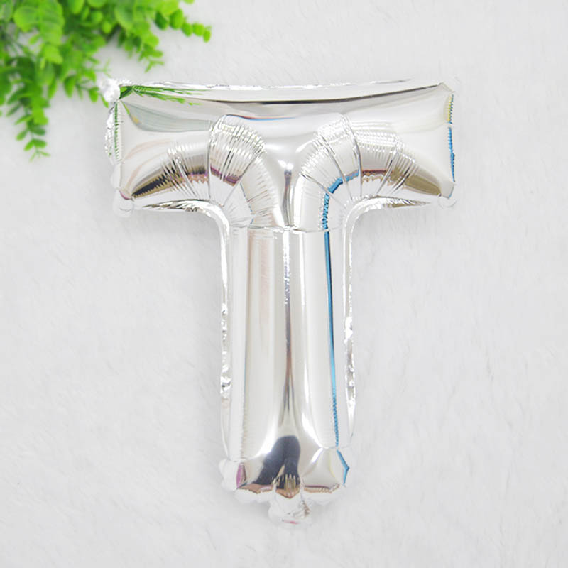 Μπαλόνι  φοιλ γραμμα Τ 18'' ασημενιο