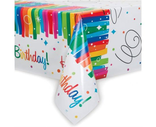 Τραπεζομάντηλο Πλαστικό Rainbow Ribbons / 137 x 213 εκ
