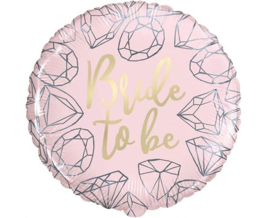 Μπαλόνι Φοιλ 18" Bride to Be Pink Diamond Trendy Theme / 46 εκ
