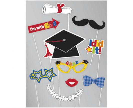 Σετ Φωτογραφικού Θαλάμου για Αποφοίτηση Congrats Graduate Photo Props / 10 τμχ