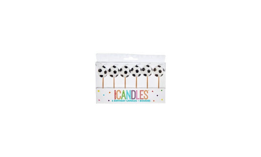 Soccer Pick Birthday Candles / 6 pcs