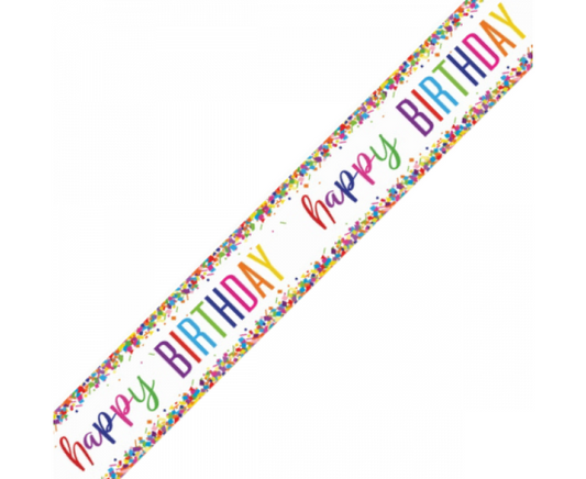 Μεταλλική ταινία HAPPY BIRTHDAY Confetti / 274 εκ