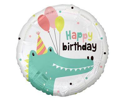 Foil Happy Birthday Μπαλονι Dino